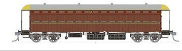 063 NSWGR End Platform cars - RG 278 Greyhound Car -Indian Red - SDS Models
