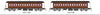 064 NSWGR End Platform cars - SDS Models - Set 92B Indian Red Mansard Roof 2 car set
