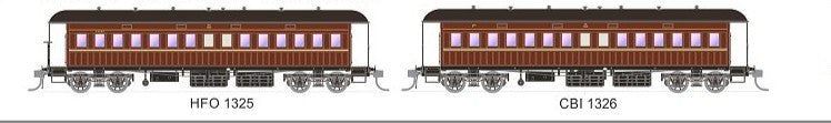 064 NSWGR End Platform cars - SDS Models - Set 92B Indian Red Mansard Roof 2 car set