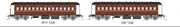 064 NSWGR End Platform cars - SDS Models - Set 92B Indian Red Mansard Roof 2 car set