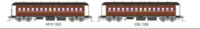 064 NSWGR End Platform cars - SDS Models - Set 92B Indian Red Mansard Roof 2 car set