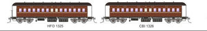 064 NSWGR End Platform cars - SDS Models - Set 92B Indian Red Mansard Roof 2 car set