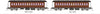 065 NSWGR End Platform cars - SDS Models - Set 91A Indian Red Mansard Roof 2 car set
