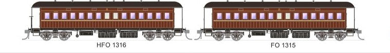 065 NSWGR End Platform cars - SDS Models - Set 91A Indian Red Mansard Roof 2 car set