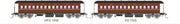065 NSWGR End Platform cars - SDS Models - Set 91A Indian Red Mansard Roof 2 car set