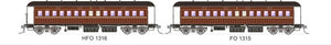 065 NSWGR End Platform cars - SDS Models - Set 91A Indian Red Mansard Roof 2 car set