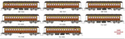 069 NSWGR End Platform cars - SDS Models - Set 60 Pre-War Tuscan & Russet - Full Lining (8 car set)