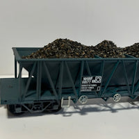 NHWF W1177 with Ballast load - with metal wheels + kadee  well built models listed as 2nd hand NHWF Ballast Wagon - - Rails North Models