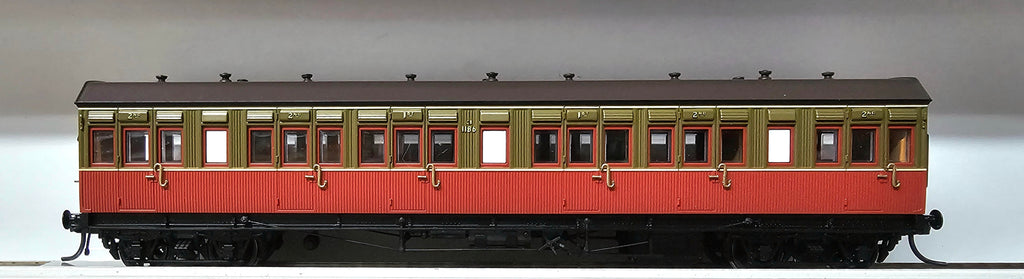 PRE ORDER - CX08- 1186 - Mansard Roof, Tuscan Red and Russet, with Single Line, Dark Grey Mansard Roof - Casula Hobbies Model Railways