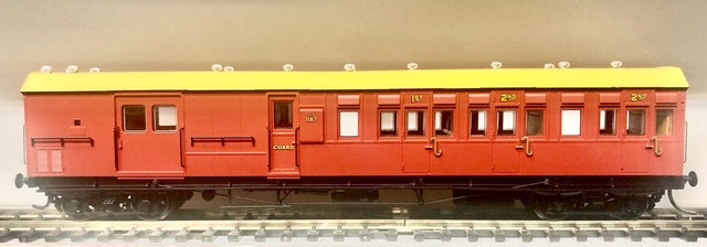 PRE ORDER - HCX02 - 1187 -  Mansard Roof, Indian Red, No Lining, Ochre Mansard Roof - Casula Hobbies Model Railways