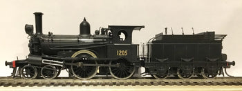 V5 - Z12 1205 Locomotive "black" with Cowcatcher, Beyer Peacock 6 wheel tender, - DC MODEL (Copy)