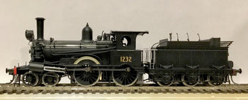 V5 - Z12 1232 Locomotive all Black - Beyer Peacock 6 wheel tender, with Cowcatcher - DC MODEL
