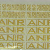 SOAK 125 N Scale - ANR Logos for 930 Class Loco - Yellow  DECAL "N" SCALE