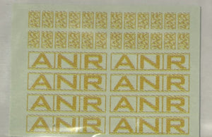 SOAK 125 N Scale - ANR Logos for 930 Class Loco - Yellow  DECAL "N" SCALE