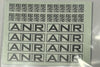 SOAK 126 N Scale - ANR Logos for 930 Class Loco - Black   DECAL "N" SCALE