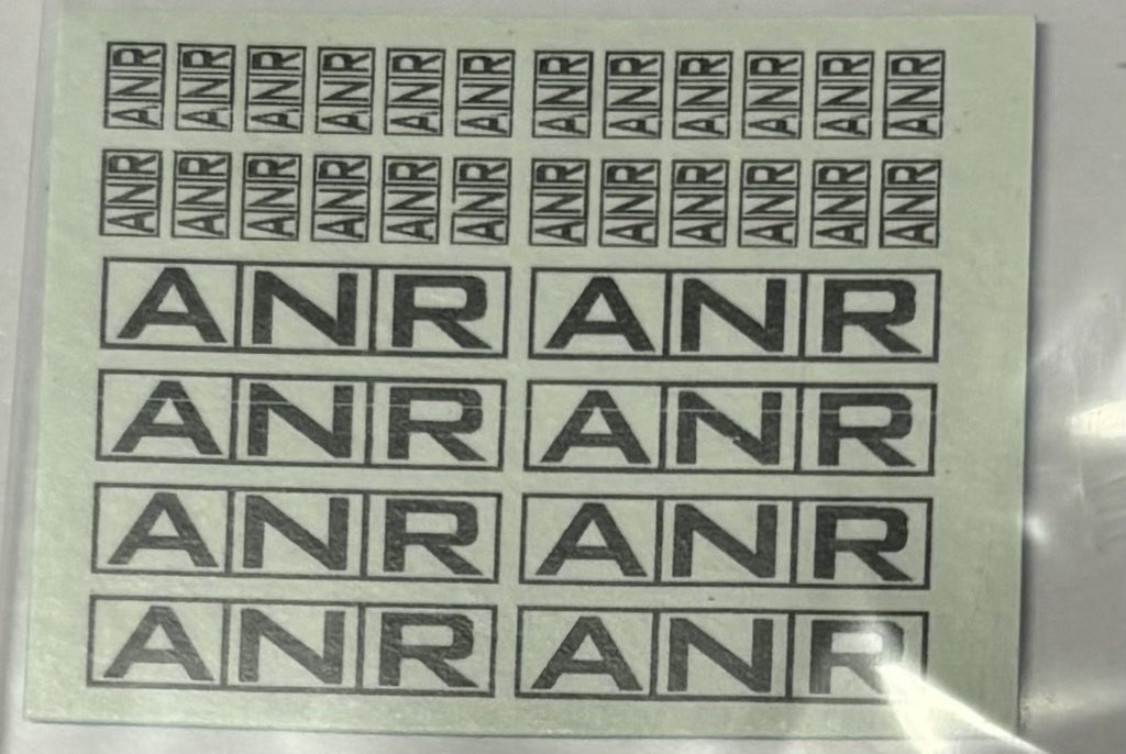 SOAK 126 N Scale - ANR Logos for 930 Class Loco - Black   DECAL "N" SCALE