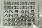 SOAK 126 N Scale - ANR Logos for 930 Class Loco - Black   DECAL "N" SCALE