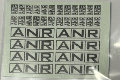 SOAK 124 N Scale - ANR Logos for 930 Class Loco - White  DECAL 