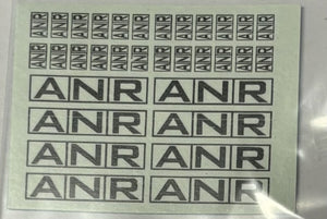 SOAK 124 N Scale - ANR Logos for 930 Class Loco - White  DECAL "N" SCALE