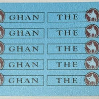 SOAK 127 N Scale The Ghan Passenger Carriage Logos (10 per pack) DECAL "N" SCALE