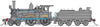 V3 - Z12 1246 Locomotive all Black - Baldwin bogie tender, with Cowcatcher - DC MODEL
