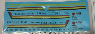 SOAK 130 N Scale Pilbara Iron / Rail Dash 9  DECAL 