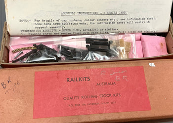 BR 1st class “R” car NSWGR Passenger car kit, T.C. RAIL MODELS (original Workshop 5 Model Kits ) a number of these kits up for sale as come in original boxed 2nd hand stock Sale HO #6.