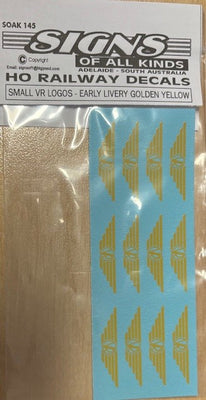 SOAK 145 Small VR Logo's Early Livery Golden Yellow -  HO