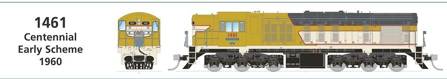 1461 Loco HO DC SDS Models - QR 1461 Centennial Early Scheme 1960s (1460TT102)