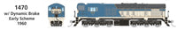 1470 Loco HOn3.5 DC SDS Models - QR 1470 with Dynamic Brake Early Scheme 1960s (1460HO105)