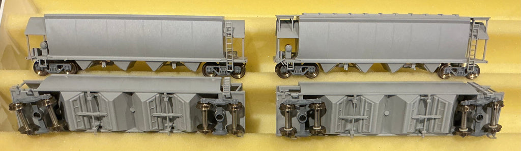 NHHF  x 2 & NGHF x 2 NSWGR (PTC-SRA) COAL and WHEAT Wagons AR KITS Built but not painted or coded, sell as one lot of four wagons, requires no parts but only couplers to complete. AR KITS Code sheet included.