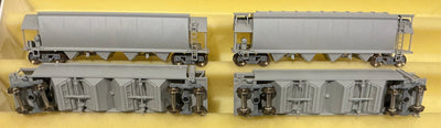 NHHF  x 2 & NGHF x 2 NSWGR (PTC-SRA) COAL and WHEAT Wagons AR KITS Built but not painted or coded, sell as one lot of four wagons, requires no parts but only couplers to complete. AR KITS Code sheet included.