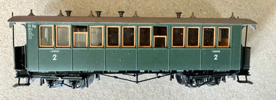 BEMO 3011 (B) DB 2nd Class Passenger Car #01 Stg Narrow gauge  (PRE-OWNED) HOe 9mm