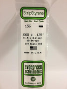 Evergreen - 156 - .060 x .125' (1.5 x 3.2 mm) 10strips