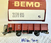 BEMO H0e 9mm #2276-615 Ek705 Open Goods Wagon of the Swiss GFM Railway Narrow gauge (PRE-OWNED) HOe 9mm