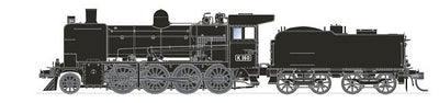 SDS - VR K Class Loco - K 160 - BLACK Plate Cow Catcher, Spoked Wheels, Welded Tender - DCC SOUND