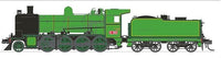 SDS - VR K Class Loco - K 190B - Preserved 1980s Green 2-Tone Plate Cow Catcher, Boxpok Wheels, Welded Tender - DC