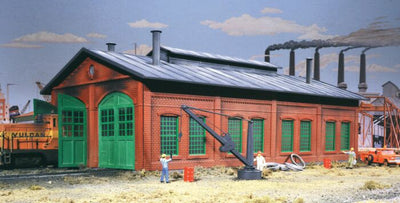 Walthers:2-Stall Engine house -- Kit - 12-3/4 x 7 x 5-1/4