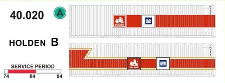 SDS Models: 40' Jumbo Containers: Twin Packs: Holden B : (40.020)