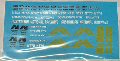 SOAK 127 N Scale NT- Australian National DECAL 