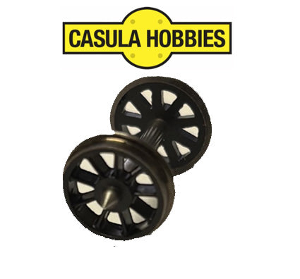 CHW 40 SPOKE - 23.8mm axles X 10.5mm dia, Spoke Wheels, pack of 8, HO : Casula Hobbies: CH
