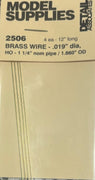 DETAIL ASSOCIATES - 2506 - Brass Wire .019" dia, HO -