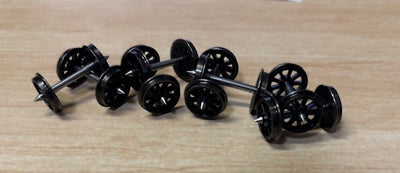 WHEELS Spoke - 25mm axles X 10.5mm dia, Spoke Wheels, pack of 8, HO : Casula Hobbies (Copy)
