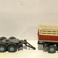 Truck & Trailer with Dolly Set HO Scale ROADTRAIN painted model.
