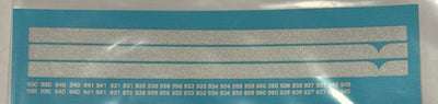 SOAK 303 N Scale - 930 Silver Lines  DECAL 