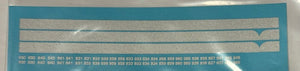 SOAK 303 N Scale - 930 Silver Lines  DECAL "N" SCALE