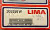 LMS PERIOD 3 GUV General Van 37762 in LMS Maroon- PLEASE NOTE: “fitted with Hornby DUBLO Couplers” see photos.- LIMA RAILWAYS OO Scale Item No 305358W (one bogie needs painting.)
