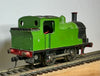 Tri-ang Hornby R355 TANK 0-4-0 Class, not original, fitted with Kadee couplers, repainted green with black smoke box Locomotive Model