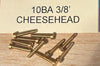 10BA CHEESEHEAD 3/8 inch BRASS SCREWS Qty 10