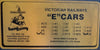 PSM - Brass Model - V.R. 'E' Car - BE #38 Second Class Passenger Car